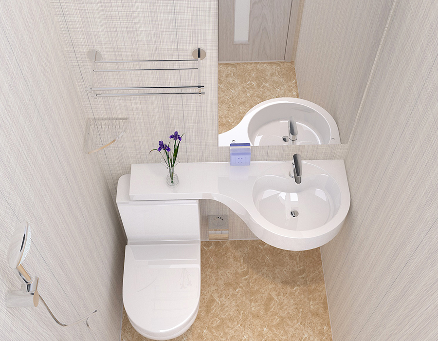 Unit Bilik Mandi Pasang Siap Modular PEC Resin Fiber Panel Penuh
