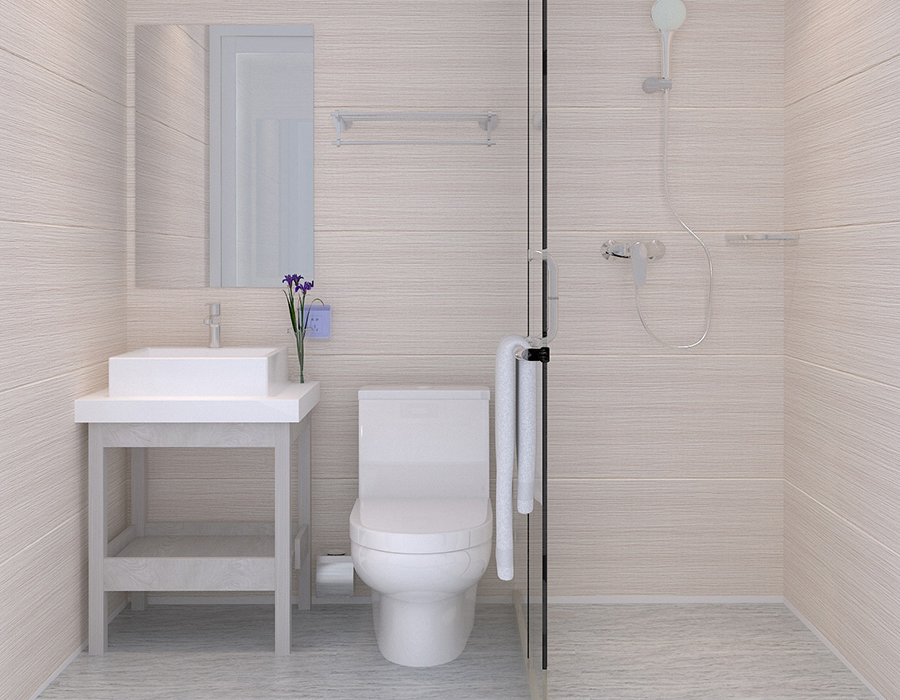 Bilik Mandi Modular dengan Pembinaan Panel Penuh untuk Pemasangan Pantas