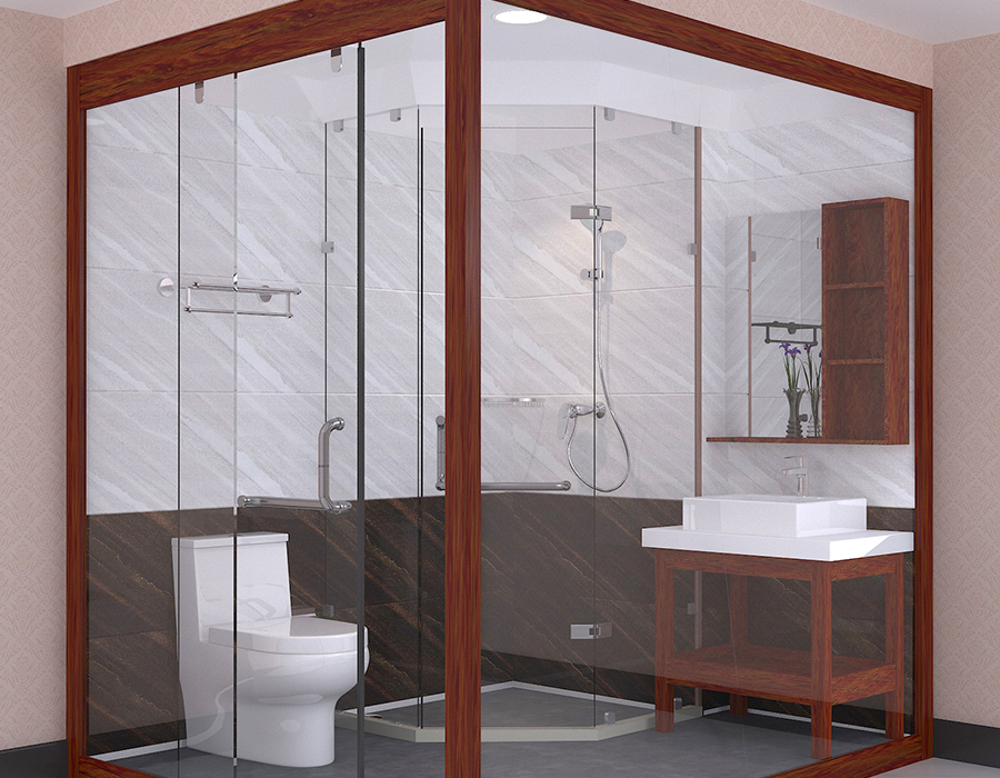 Unit Bilik Mandi Hotel pasang siap dengan Panel Gentian Resin PEC dan Pangkalan Seramik Lembut RTM
