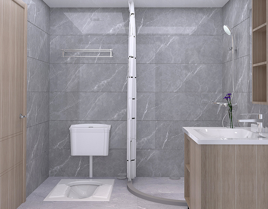 Unit Bilik Mandi Apartmen Bersepadu Panel Gentian Resin PEC