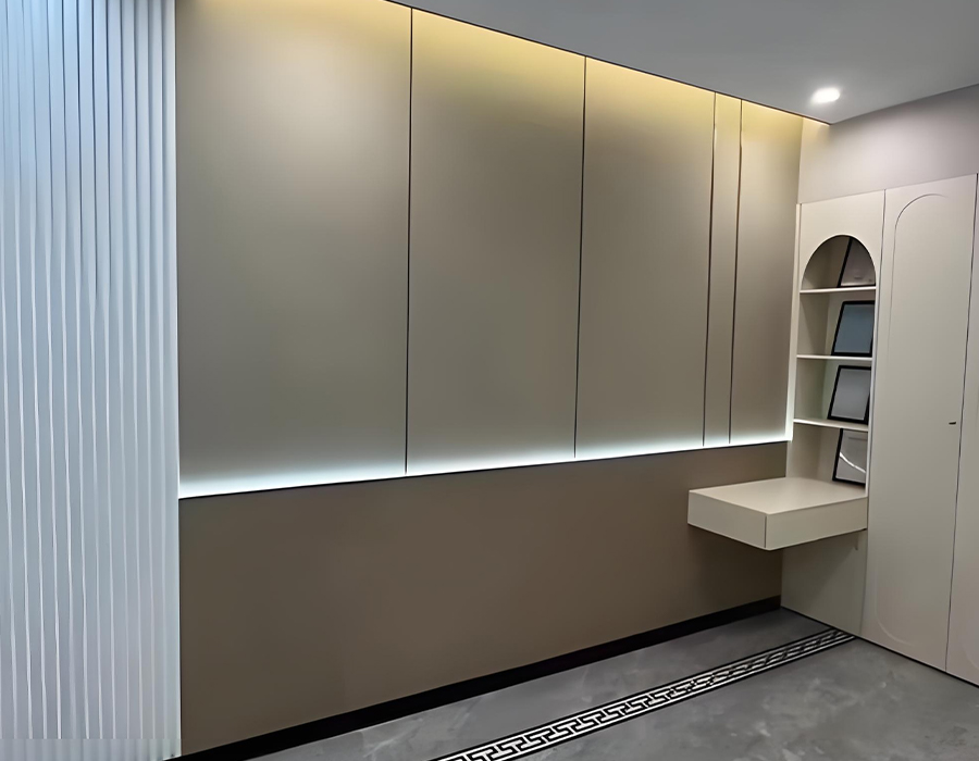 Panel Dinding Hiasan Kayu Pemasangan Pantas
